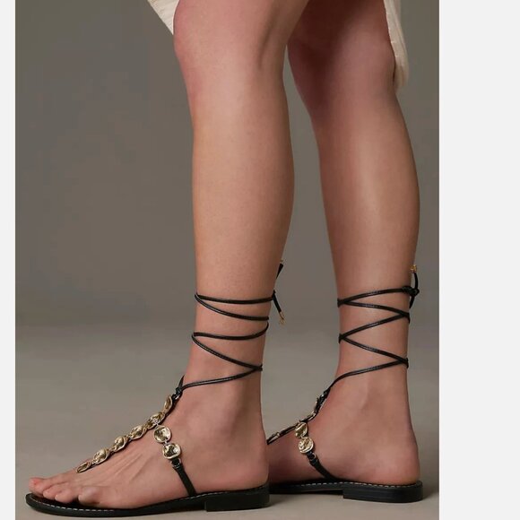 NEW Sam Edelman Deirdre Ankle Wrap Sandal (Women) 8.5M, BLACK - Picture 2 of 11